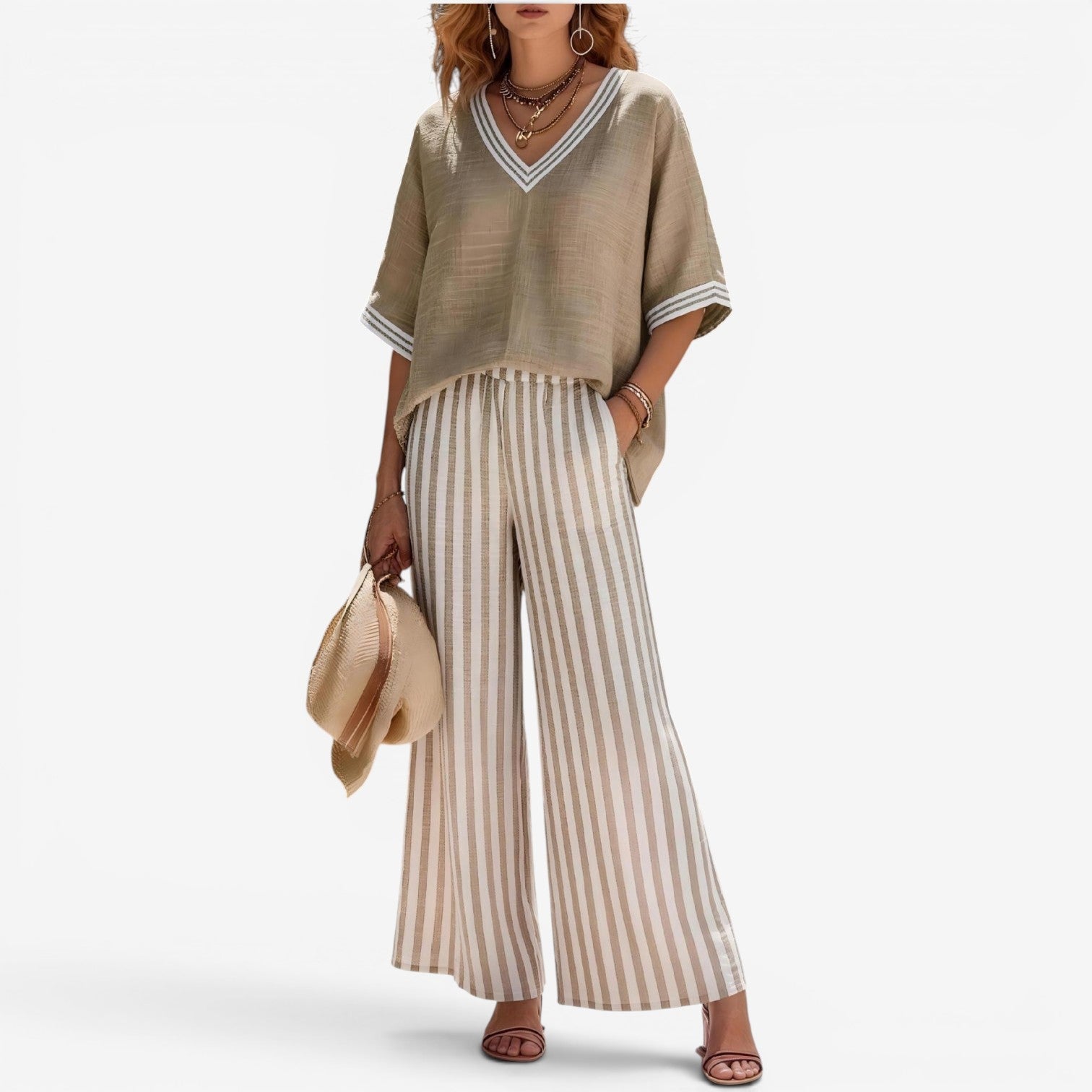 Cephora™ Ensemble pantalon rayé