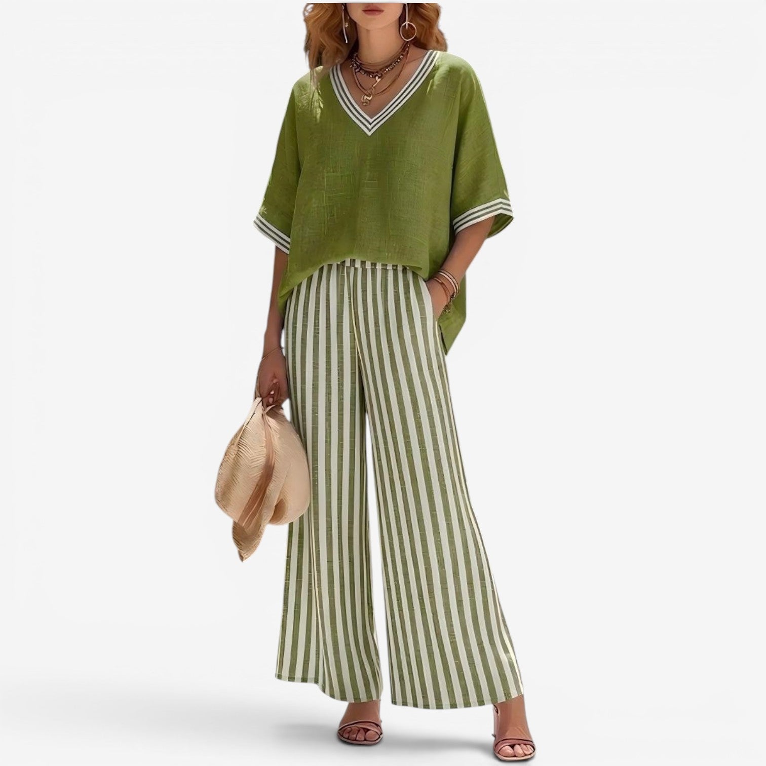 Cephora™ Ensemble pantalon rayé