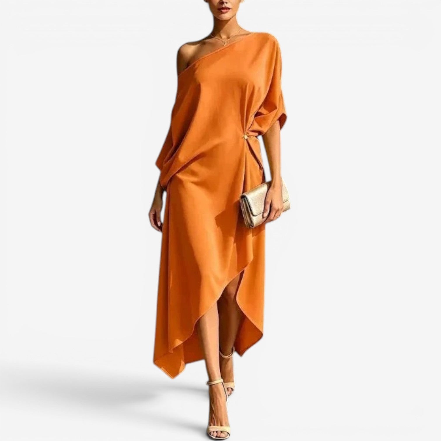 Candice™ Robe midi asymétrique