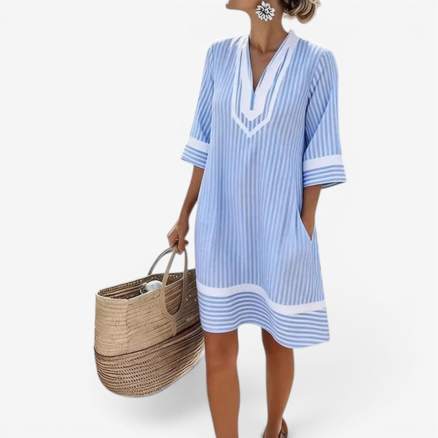 Kirsten™ Robe tunique rayée
