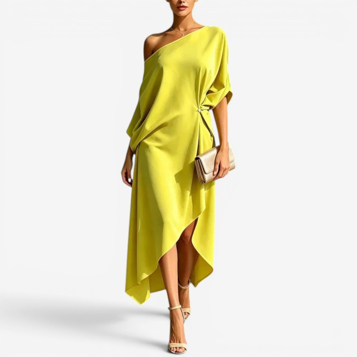 Candice™ Robe midi asymétrique