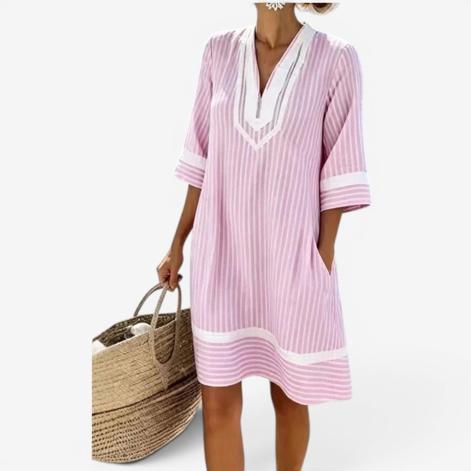 Kirsten™ Robe tunique à rayures