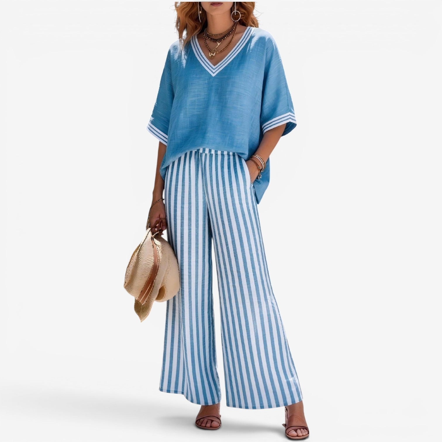 Cephora™ Ensemble pantalon rayé