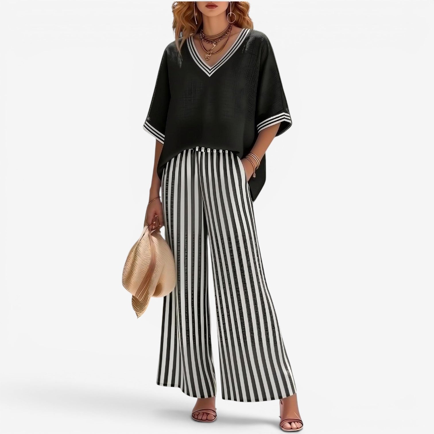 Cephora™ Ensemble pantalon rayé