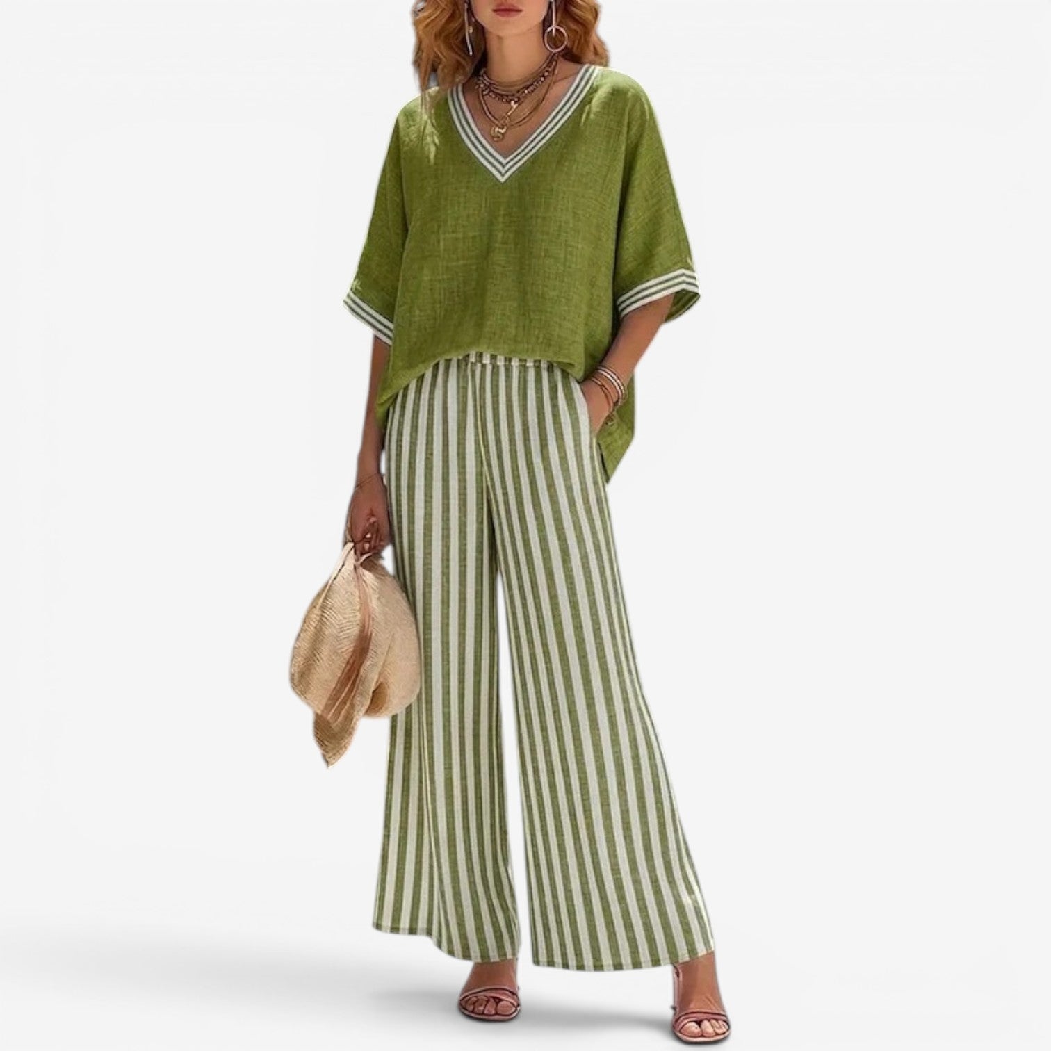 Brianna™ Ensemble deux pièces rayé